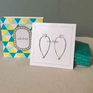 Stella & Dot Small Hammered Wire Hoops Silver